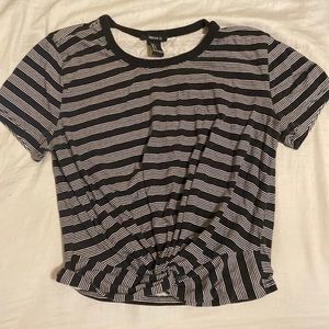 Forever 21 striped knot front t-shirt